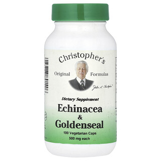 Christopher's Original Formulas, 松果菊和白毛茛，1000 毫克，100 粒素食膠囊（每粒膠囊 500 毫克）