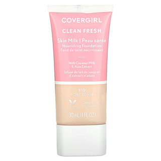 Covergirl, 潔淨清爽，肌膚牛奶滋養粉底，510 瓷色，1 液量盎司（30 毫升）