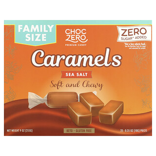 ChocZero, 焦糖，海鹽，9 盎司（255 克）