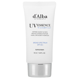 d'Alba, UV Essence Waterfull+ 抗曬霜，SPF 50，1.69 液量盎司（50 毫升）