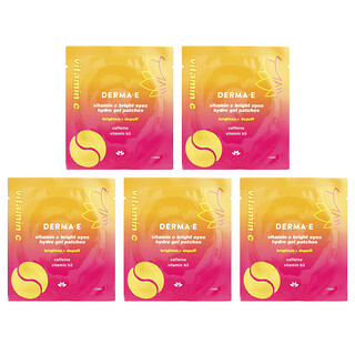 DERMA E, 維生素 C 亮眼水凝膠貼，適合所有膚質，5 片裝