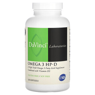 DaVinci Laboratories, Omega 3 HP-D，120 粒軟凝膠
