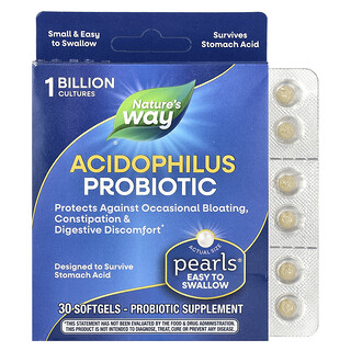 Nature's Way, Acidophilus 益生菌珍珠，10 億 CFU，30 粒軟凝膠