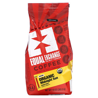 Equal Exchange, 有機咖啡，午夜陽光，研磨，法式烘培，10 盎司（283.5 克）