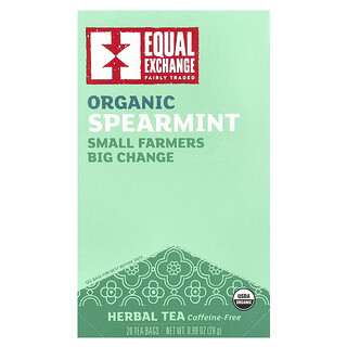 Equal Exchange, 有機留蘭香草本茶，無咖啡萃取，20 茶包，0.99 盎司（28 克）