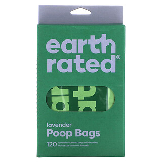 Earth Rated, 手提袋，狗狗糞便袋，薰衣草香味，120 個。