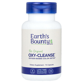 Earth's Bounty, 氧淨化，氧結腸調節劑，75 粒素食膠囊