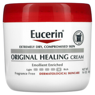 Eucerin, Original Healing 系列舒緩霜，乾敏肌膚用，無香型，16 盎司（454 克）