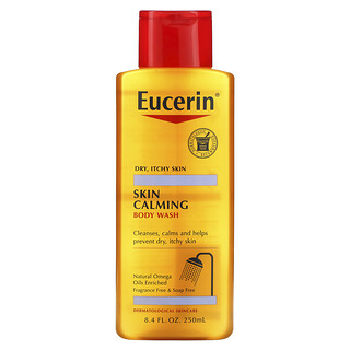 Eucerin, 舒緩沐浴露，適用於乾燥瘙癢肌膚，無香型，8.4 液量盎司（250 毫升）