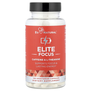 Eu Natural, ELITE FOCUS，咖啡萃取和 L-茶氨酸，120 粒膠囊
