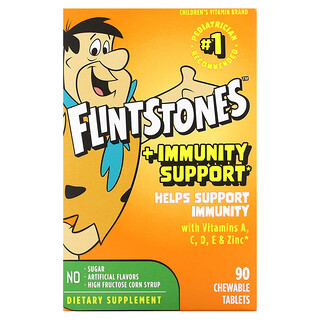 Flintstones, 兒童多維生素，添加機體防禦力幫助，90 片咀嚼片