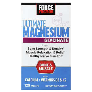 Force Factor, Ultimate Magnesium® 甘氨酸鎂，120 片