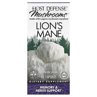 Host Defense, 蘑菇™，猴頭菇，60 粒膠囊（每粒膠囊 0.5 克）