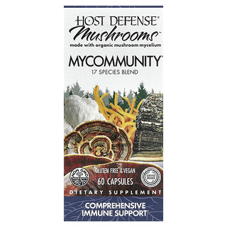 Host Defense, Mushrooms™，MyCommunity®，60 粒膠囊