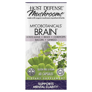 Host Defense, MycoBotanicals，大腦，60 粒膠囊