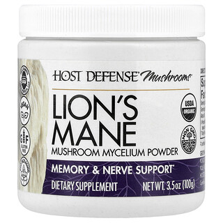 Host Defense® Mushrooms™，猴頭菇，蘑菇菌絲體粉，3.5 盎司（100 克）