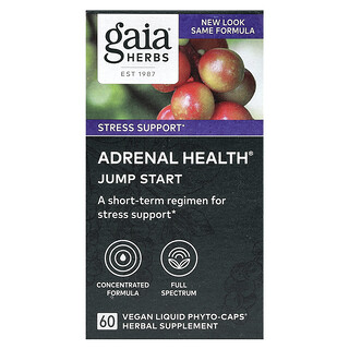 Gaia Herbs, 腎上腺健康®，快速啟動，60 粒全素液體 Phyto-Caps 膠囊