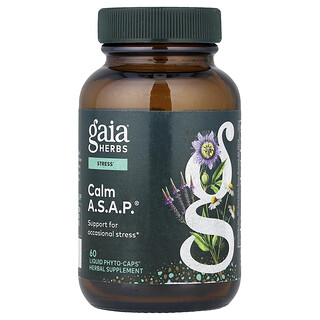 Gaia Herbs, Calm A.S.A.P.®，60 粒液體 Phyto-Caps® 膠囊