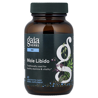 Gaia Herbs, 男性，男性力比多，60 粒液體 Phyto-Caps® 膠囊