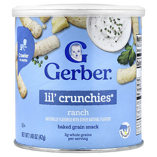 嘉寶, 嬰兒零食，Lil' Crunchies®，烘焙穀物零食，8 個月以上，牧場，1.48 盎司（42 克）