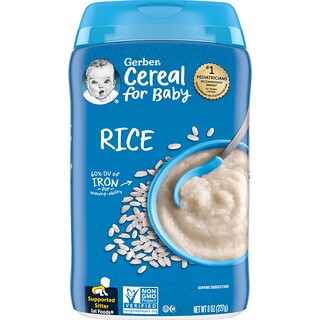 Gerber, 嬰兒穀類食品，1st Foods，一段米粉，8 盎司（227 克）