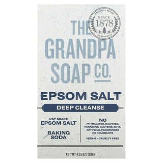 The Grandpa Soap Co., 香皂，深層清潔，含瀉鹽，4.25 oz (120 g)