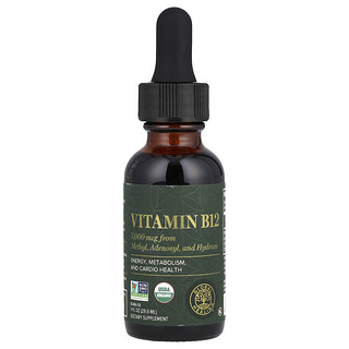 Global Healing, 維生素 B12，5000 微克，1 液量盎司（29.6 毫升）