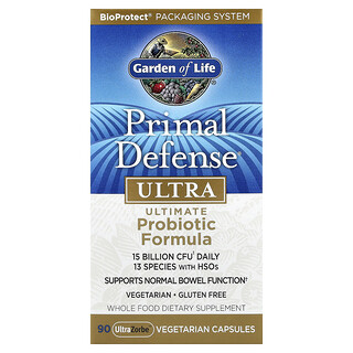 生命花園, Primal Defense®，Ultra，高級益生菌配方，90 粒 UltraZorbe™ 素食膠囊