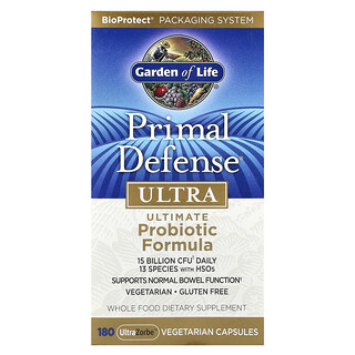 生命花園, Primal Defense，Ultra，高級益生菌配方，180 粒 UltraZorbe 素食膠囊