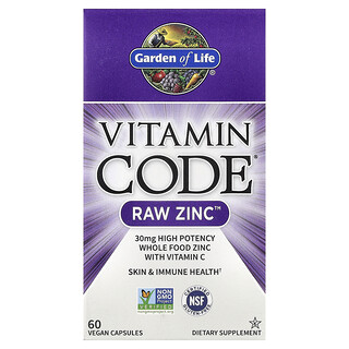 生命花園, Vitamin Code，Raw Zinc，60 粒全素膠囊
