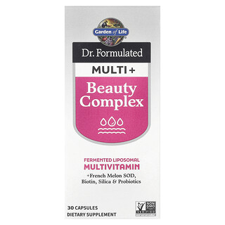 Garden of Life, Dr. Formulated 多營養素+，美容復合物，30 粒膠囊