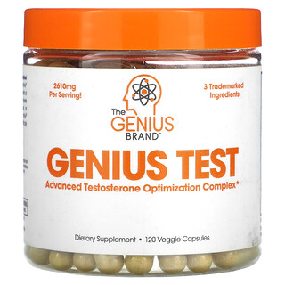 The Genius Brand, Genius Test，高級睾酮優化復合物，120 粒素食膠囊