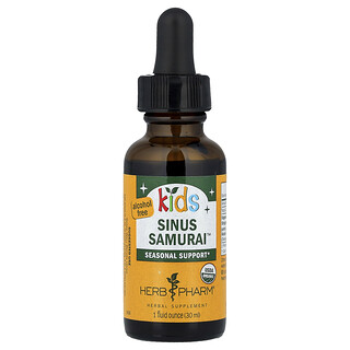 Herb Pharm, Kid's Sinus Samurai，無乙醇，1 液量盎司（30 毫升）