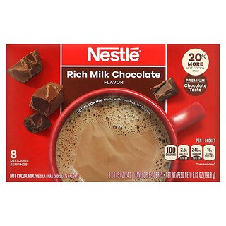 Nestle Hot Cocoa Mix, 熱可可混合物，豐富的牛奶巧克力，8 包，0.85 盎司（24.2 克）