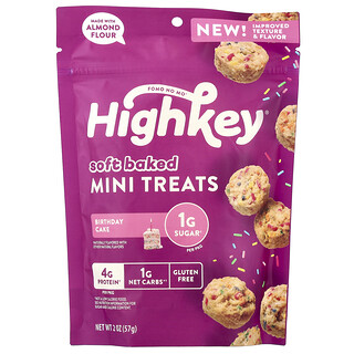 HighKey, Soft Baked Mini Treats，生日蛋糕，2 盎司（57 克）
