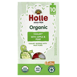 Holle, Organic Yogurt With Apple & Pear, 8+ Months, 10 Pouches, 3 oz (85 g) Each