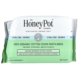 The Honey Pot Company, 有機含草本精華護墊，30 片