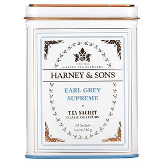 Harney & Sons, Earl Grey Supreme伯爵茶，20包，1.4盎司（40克）