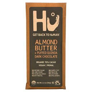 Hu, 黑巧克力/扁桃油/膨化藜麥，2.1 盎司（60 克）