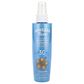 Hawaiian Tropic, 輕薄補水，水性抗曬噴霧，SPF 30，5.2 液量盎司（153 毫升）