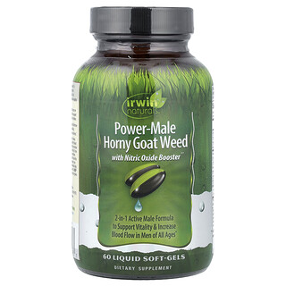 愛樂能, Power-Male Horny Goat Weed，含一氧化氮促進劑，60 粒液體軟膠囊