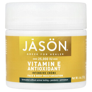 Jason Natural, 維生素 E 保濕霜，25000 國際單位，4 盎司（113 克）