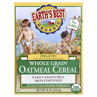 Earth's Best, 有機全穀物燕麥片，8 盎司（227 克）