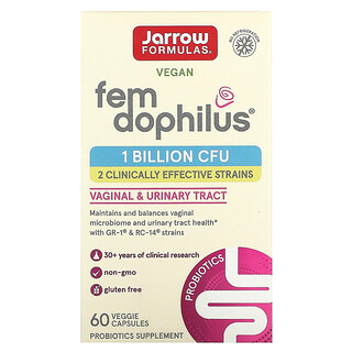Jarrow Formulas, Fem Dophilus，10 億 CFU，60 粒素食膠囊