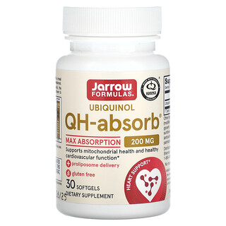 Jarrow Formulas, 泛醇，QH-Absorb，特強吸收，200 毫克，30 粒軟凝膠