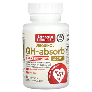 Jarrow Formulas, 泛醇，QH-Absorb，特強吸收，200 毫克，60 粒軟凝膠