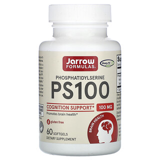 Jarrow Formulas, PS100，磷脂醯絲氨酸，100 毫克，60 粒軟膠囊