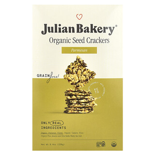 Julian Bakery, 有機種子餅乾，帕瑪森乳酪味，8.4 盎司（238 克）