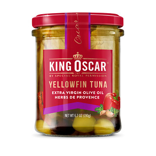 King Oscar, 黃鰭金槍魚，高級初榨橄欖油，普羅旺斯香草，6.7 盎司（190 克）