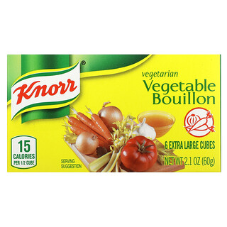 Knorr, 素食蔬菜肉湯料，6包特大號，2.1 盎司（60g）